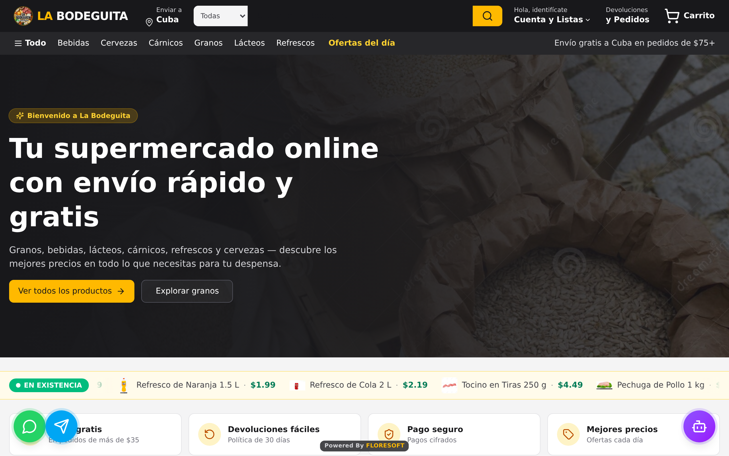 Captura de pantalla de La Bodeguita