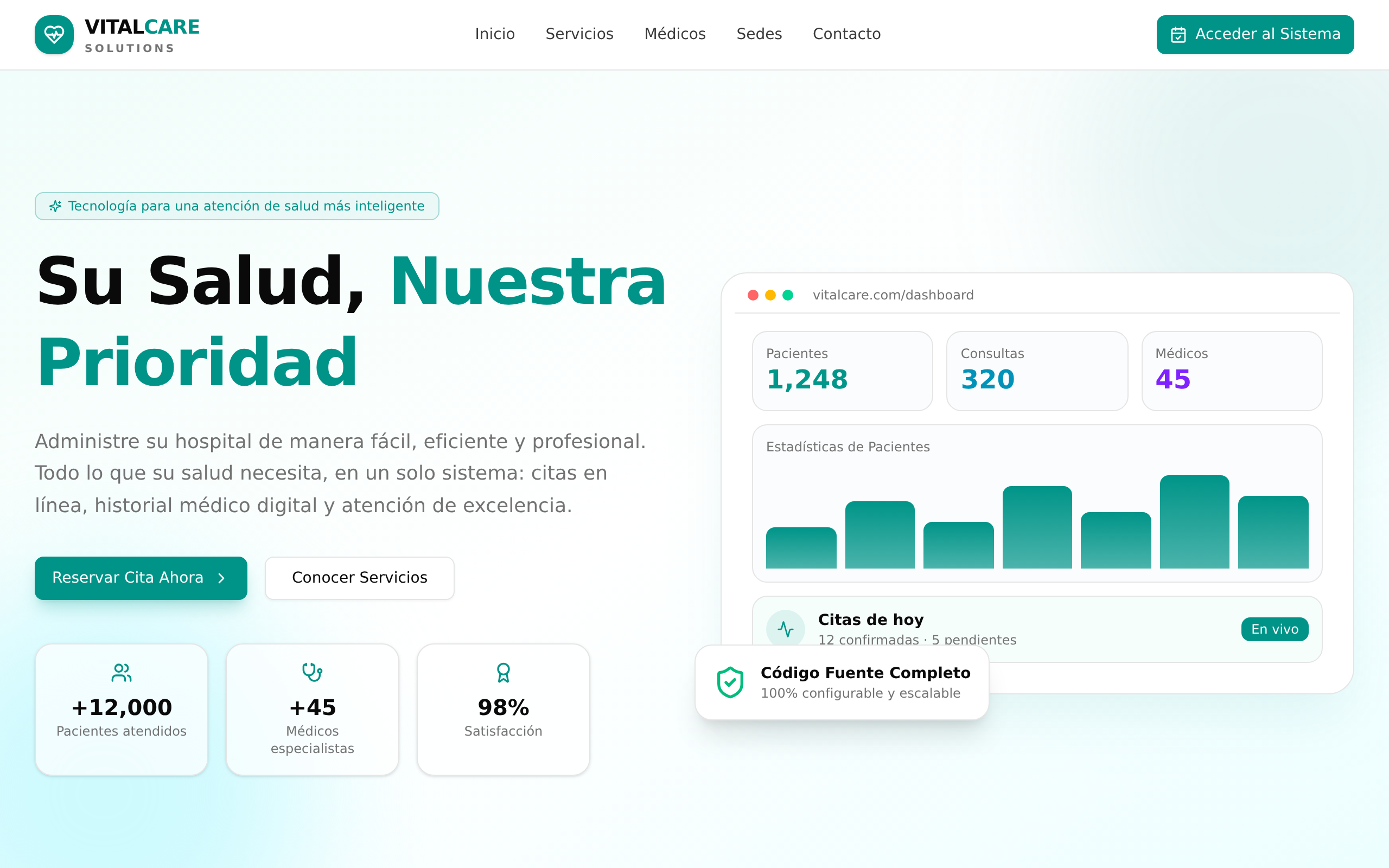 Captura de pantalla de Vital Care Solutions